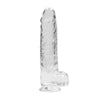 Clear Suction Cup Dildo with Balls