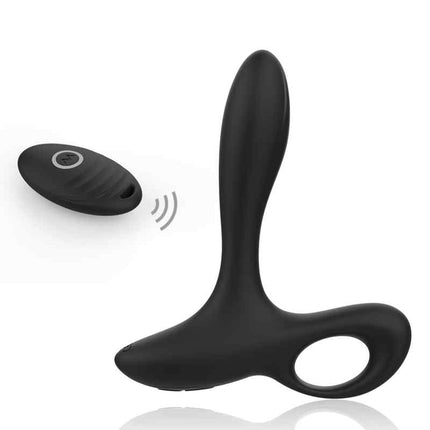 Vibrating Prostate Massagers in Black with Remote Control
