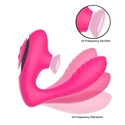 Pink G Spot & Clitoris Suction Vibrator 10 Frequency Suction