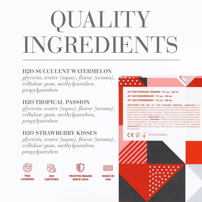 JO Tri-Me Triple Pack Flavoured Lubes Gift Set - 3 Pack