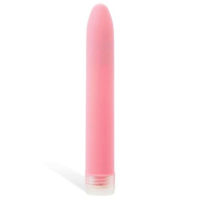 Adam & Eve Velvet Kiss Pink Vibrator 6 Inch Side View