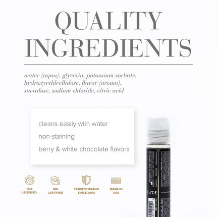 JO Gelato White Chocolate Raspberry Water Based Lubricant - 30ml Bottle