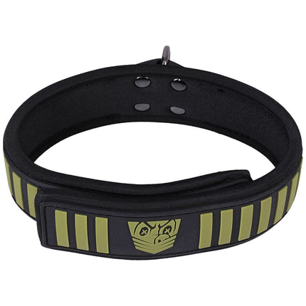 Fort Troff - Tactical Collar & Leash - Black/Green Restraint