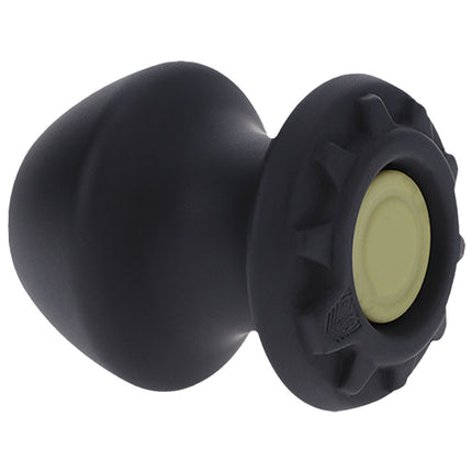 Fort Troff Kum Keeper - Small Black Hollow Butt Plug with Removeable Stopper