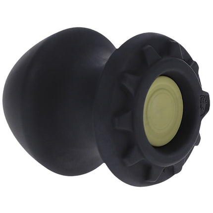Fort Troff Kum Keeper - Medium Black Hollow Butt Plug with Removeable Stopper