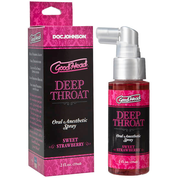 GoodHead Strawberry Flavoured Deep Throat Spray - 59ml Bottle