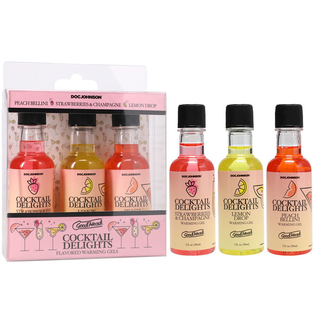 GoodHead Cocktail Delights - Flavoured Warming Oral Sex Gels 59 ml Bottles - Set of 3