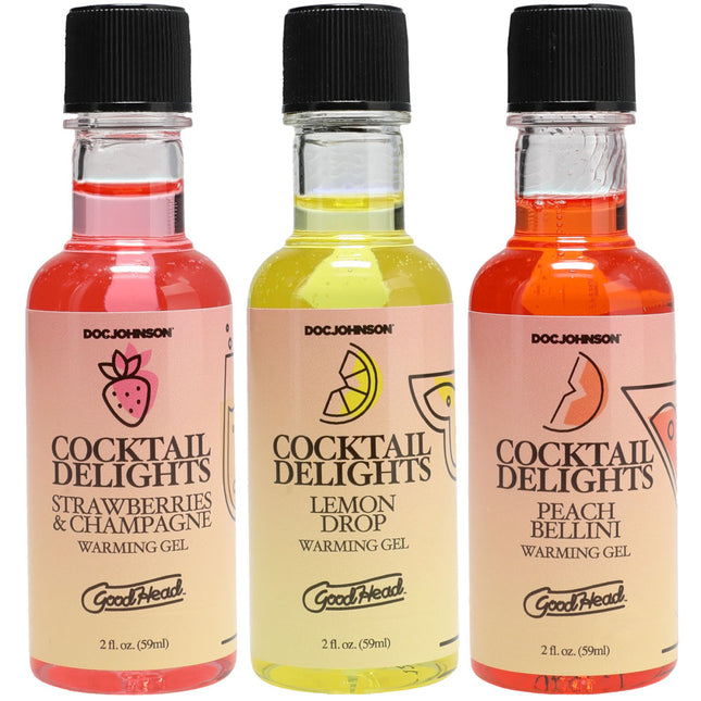 GoodHead Cocktail Delights - Flavoured Warming Oral Sex Gels 59 ml Bottles - Set of 3