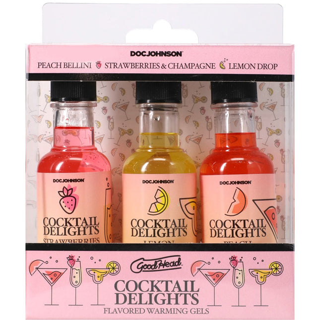 GoodHead Cocktail Delights - Flavoured Warming Oral Sex Gels 59 ml Bottles - Set of 3