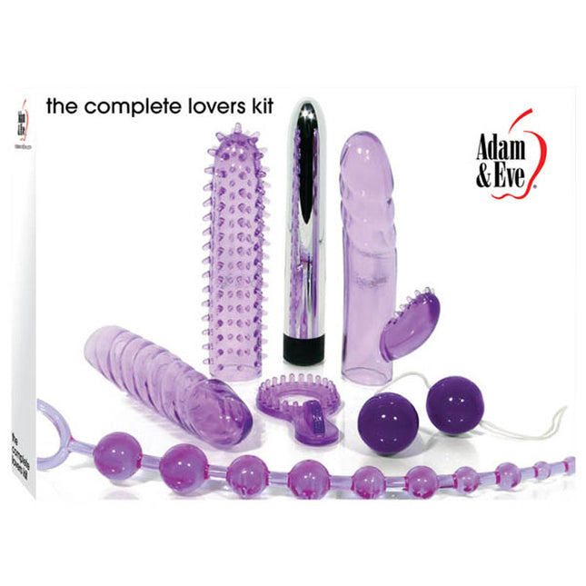Adam & Eve The Complete Lovers Purple Couples Kit - 7 Piece Set