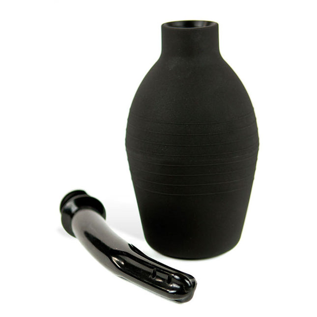 Adam & Eve Ez Anal Douche - Black in split pieces