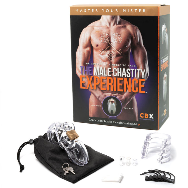 CB-3000 Chastity Cock Cage Kit - Clear 3 Inch