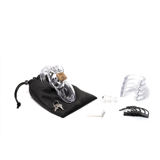 CB-3000 Chastity Cock Cage Kit - Clear 3 Inch