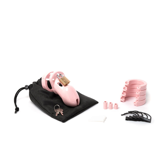 CB-3000 Chastity Cock Cage Kit - Pink 3 Inch