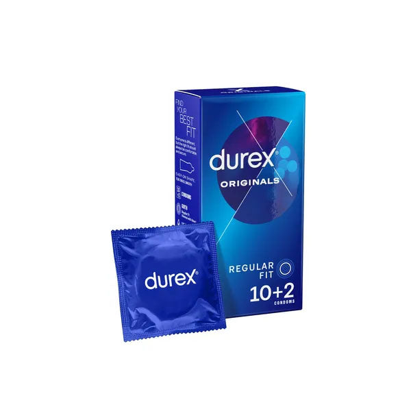 Durex Originals Regular Fit Latex Condoms - 10 Pack + 2 Free