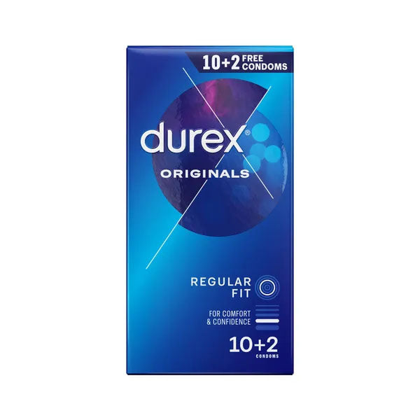 Durex Originals Regular Fit Latex Condoms - 10 Pack + 2 Free