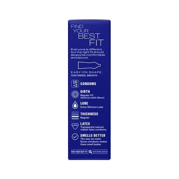 Durex Originals Regular Fit Latex Condoms - 10 Pack + 2 Free