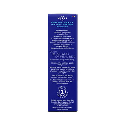 Durex Originals Regular Fit Latex Condoms - 10 Pack + 2 Free