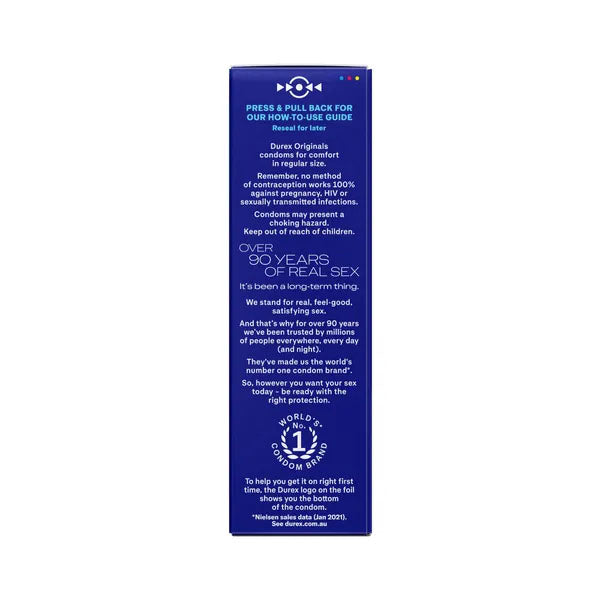 Durex Originals Regular Fit Latex Condoms - 10 Pack + 2 Free