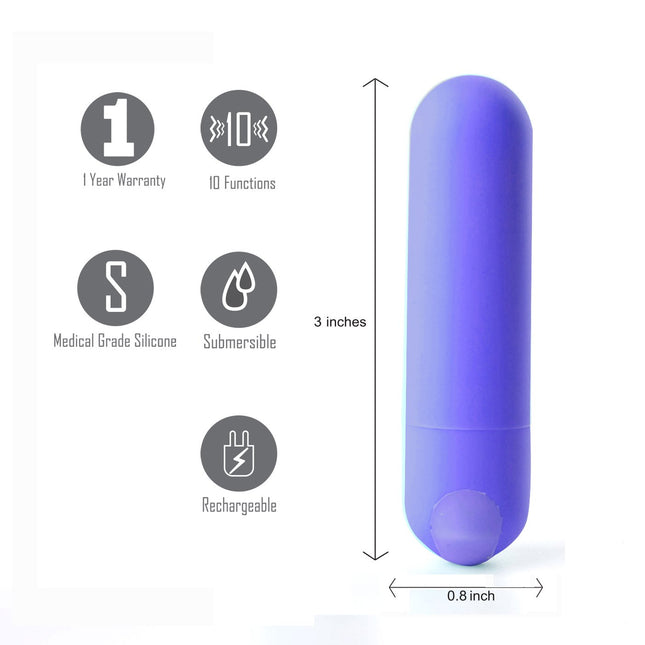 Maia Jessi Purple 7.6cm Bullet Vibrator