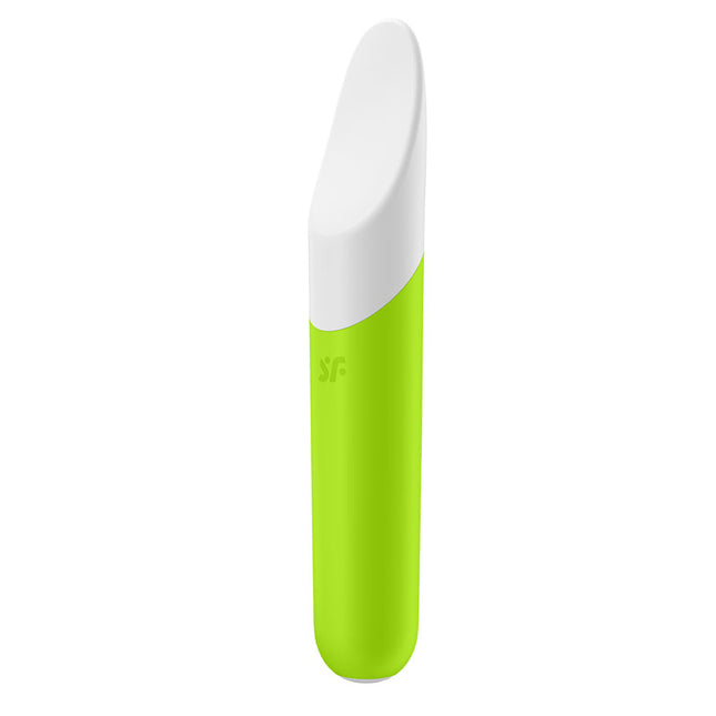 Satisfyer Ultra Power Bullet 7 Green Vibrator Front Side View