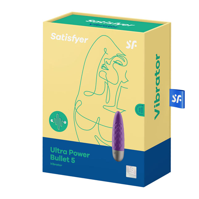 Case Front View of Satisfyer Ultra Power Bullet 5 Purple Vibrator
