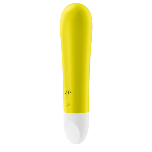 Side Front View of Satisfyer Ultra Power Bullet 1 Yellow Vibrator
