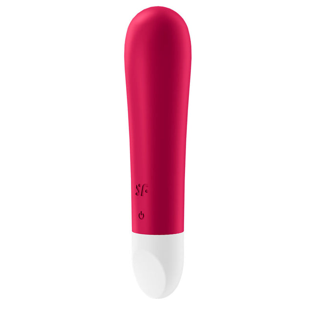 Satisfyer Ultra Power Bullet 1 Red Vibrator Side Front View
