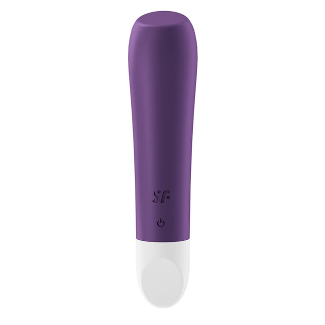 Front Buttons View of Satisfyer Ultra Power Bullet 2 Purple Vibrator