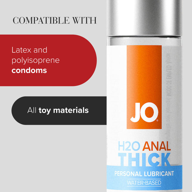 JO H2O Thick Water Based Anal Lubricant - 240ml Bottle