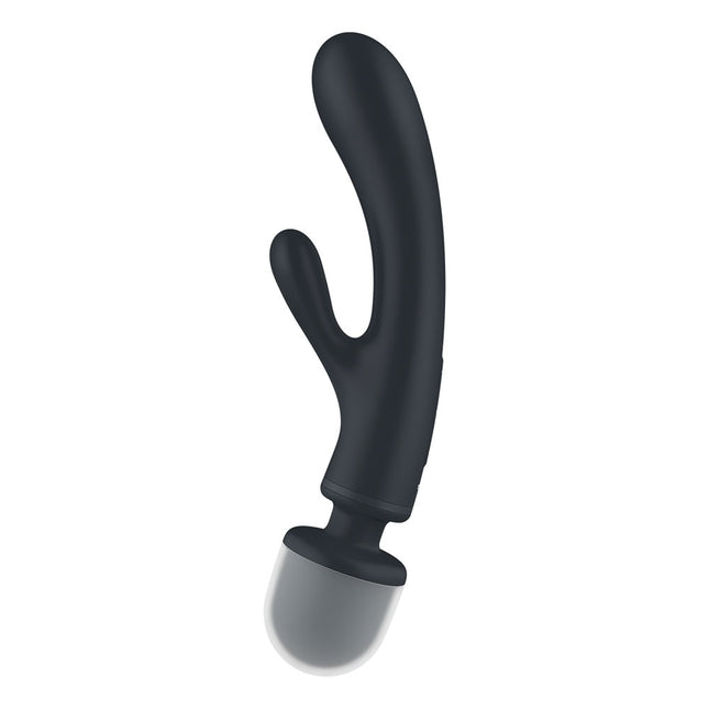 Satisfyer Triple Lover - Grey Rabbit Vibrator and Massage Wand