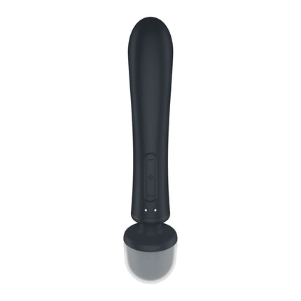 Satisfyer Triple Lover - Grey Rabbit Vibrator and Massage Wand