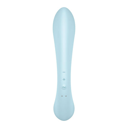 Satisfyer Triple Oh - Light Blue USB Rechargeable Rabbit Vibrator