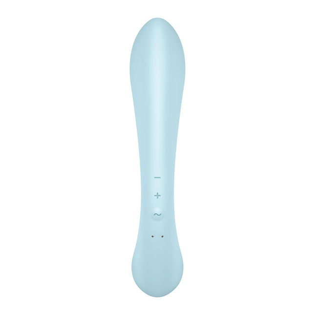 Satisfyer Triple Oh - Light Blue USB Rechargeable Rabbit Vibrator