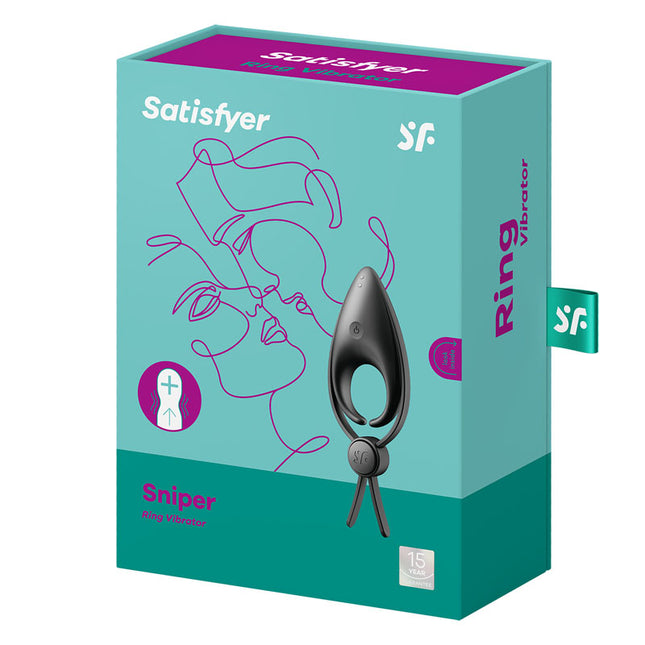 Satisfyer Sniper Vibrating Adjustable Lasso Cock Ring – Black