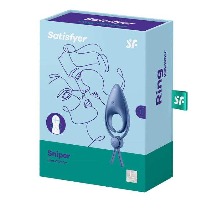 Satisfyer Sniper - Blue Vibrating Adjustable Lasso Cock Ring