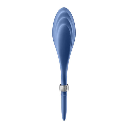 Satisfyer Duelist Blue Vibrating Adjustable Lasso Cock Ring Rear View