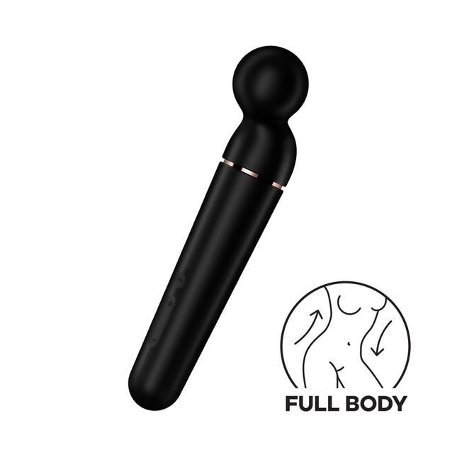 Full Body Stimulating Satisfyer Planet Wand-er Vibrator - Black