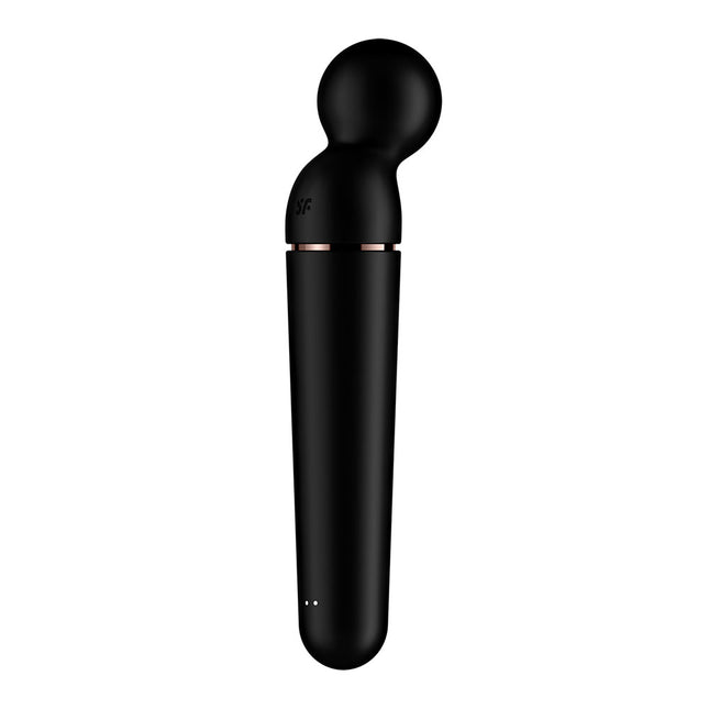 Satisfyer Planet Wand-er Vibrator - Black Side Rear View