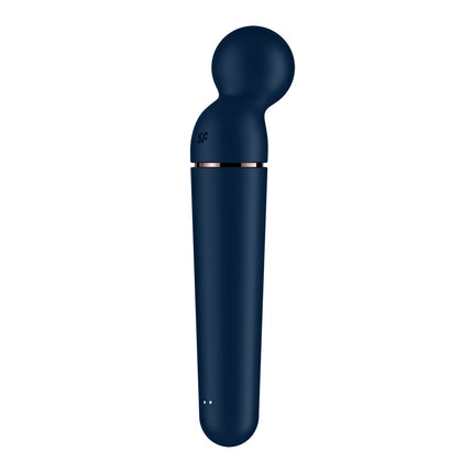 Satisfyer Planet Wand-er Vibrator - Blue Side Rear View
