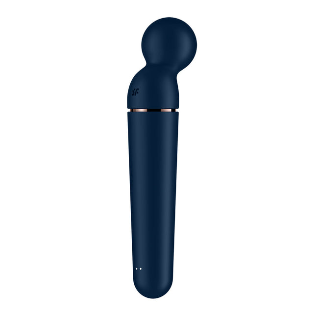 Satisfyer Planet Wand-er Vibrator - Blue Side Rear View