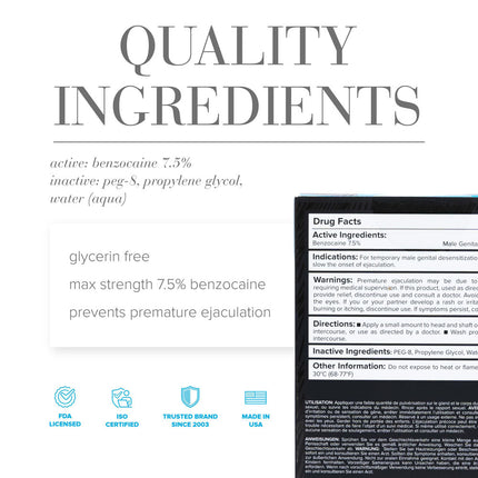 JO Prolonger Desensitising Spray for Men - 60ml Bottle