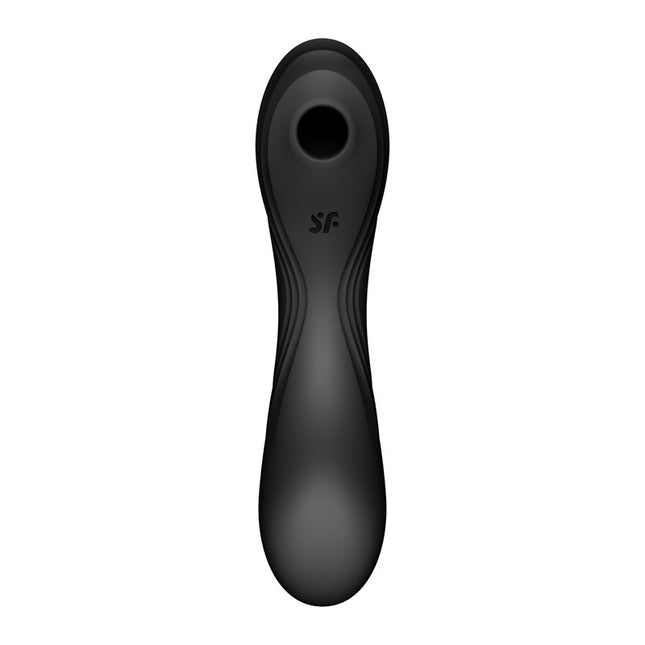 Satisfyer Curvy Trinity 4 - Black USB Rechargeable Air Pulse Stimulator & Vibrator