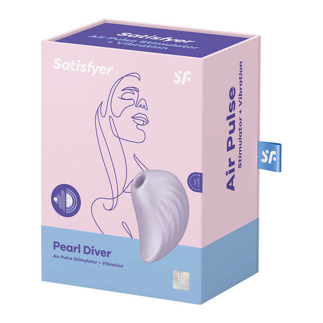 Satisfyer Pearl Diver - Violet USB Rechargeable Air Pulsation Stimulator