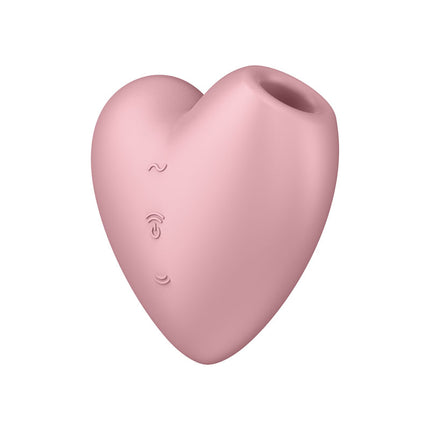 Satisfyer Cutie Heart - Light Pink USB Rechargeable Air Pulsation Stimulator with Vibration