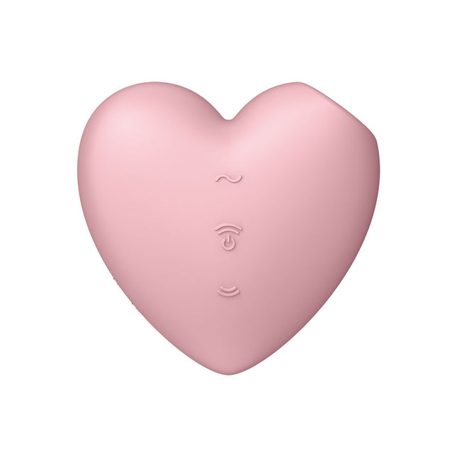 Satisfyer Cutie Heart - Light Pink USB Rechargeable Air Pulsation Stimulator with Vibration