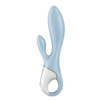 Satisfyer Air Pump Bunny 1 Blue Inflatable Rabbit Vibrator Side View