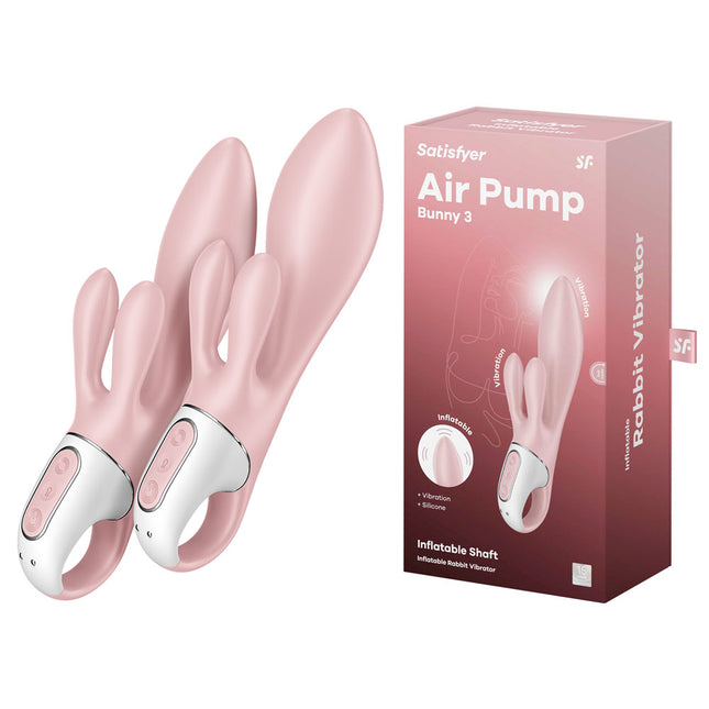 Satisfyer Air Pump Bunny 3 Inflatable Rabbit Vibrator with Case