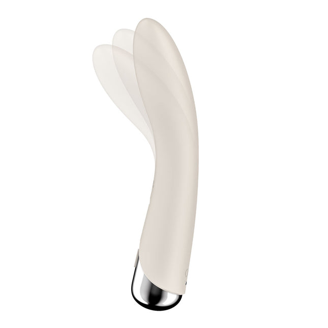 Satisfyer Spinning Vibe 1 - Beige 17.8 cm USB Rechargeable Rotating Vibrator