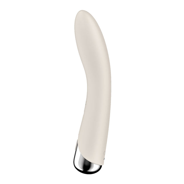 Satisfyer Spinning Vibe 1 - Beige 17.8 cm USB Rechargeable Rotating Vibrator